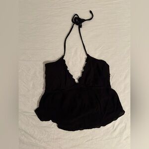 Black Tie-Back Top